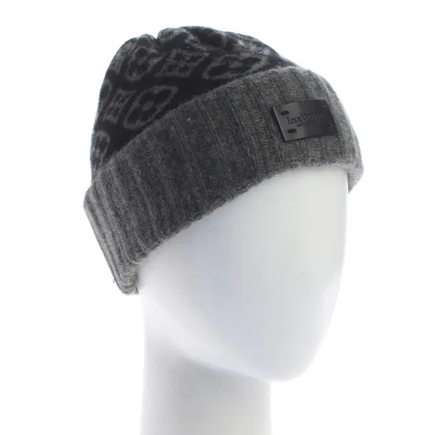 Mütze in Grau, Kaschmir, Louis Vuitton