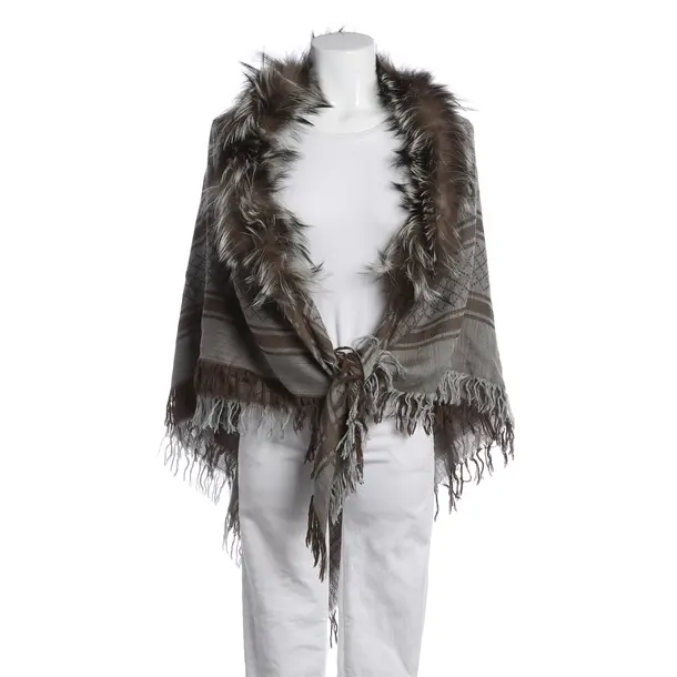 Schal in Grau, Wolle, Gucci