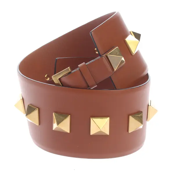 Belt in Brown, Leather, Valentino