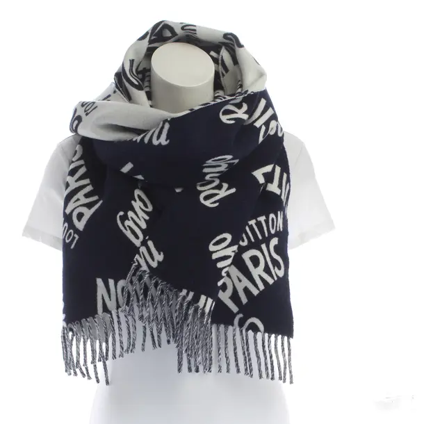 Scarf in Blue, Wool, Louis Vuitton