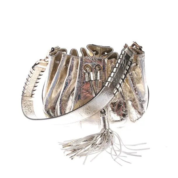 Schultertasche, in Gold, Leder, Ba&sh