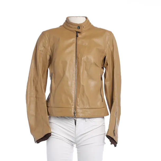 Giacca in pelle, in Marrone chiaro, Pelle, Prada Linea Rossa