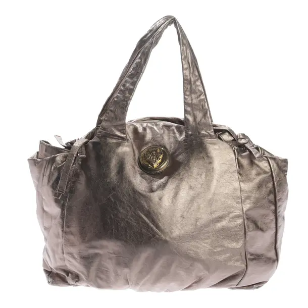 Handtasche, in Gold, Papier/Leder, Gucci