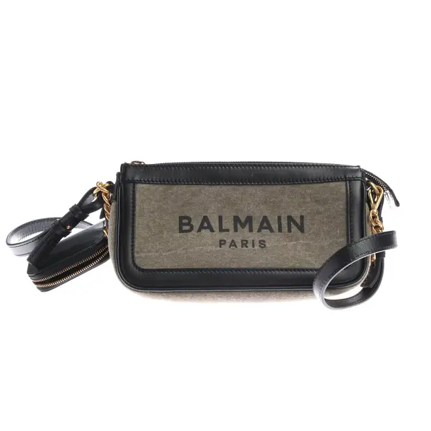 Borsa a cinture a tracolla, in Verde, Cotone, Balmain