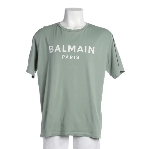 T-Shirt, in Green, Cotton, Balmain