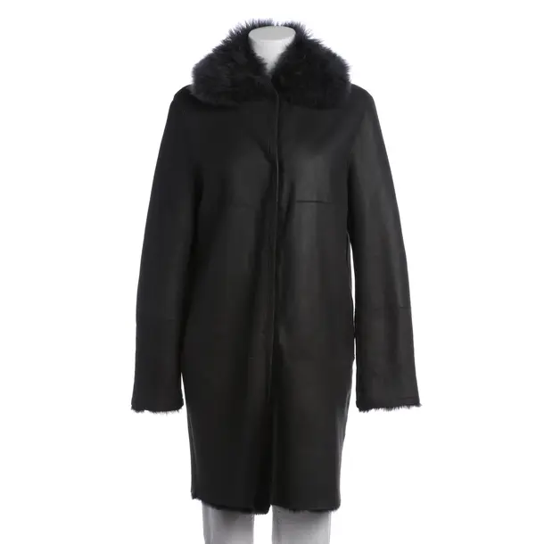 Leather Coat in Gray, Leather, Manzoni 24