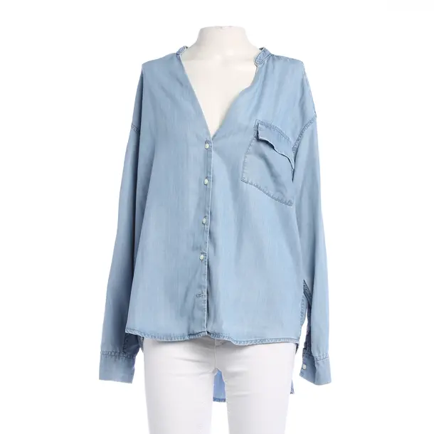 Bluse in Blau, Baumwolle, Closed