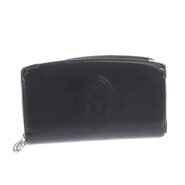 Geldbörse, in Schwarz, Leder, Cartier