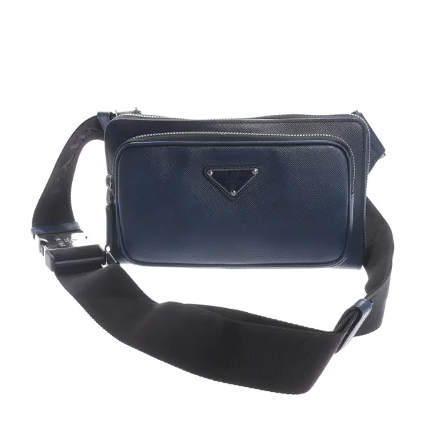 Gürteltasche, in Navy, Leder, Prada