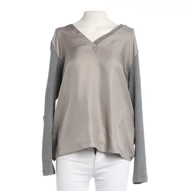 Long Sleeve Shirt, in Gray, Cotton, Fabiana Filippi