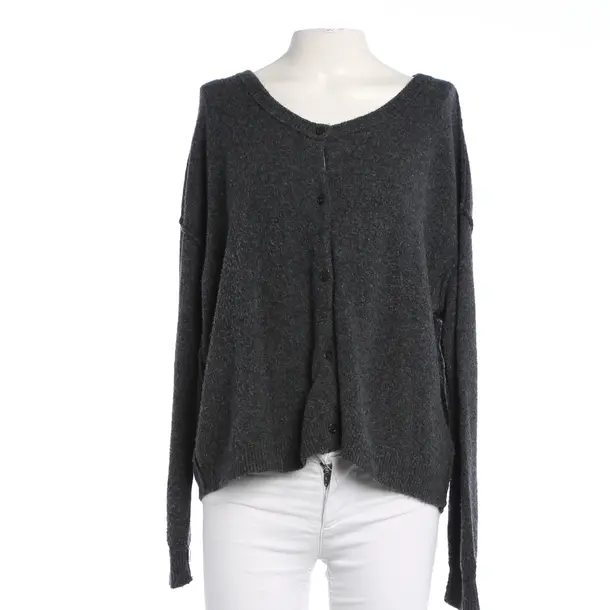 Strickjacke, in Dunkelgrau, Polyamid, American Vintage