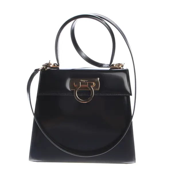 Handtasche, in Schwarz, Leder, Salvatore Ferragamo