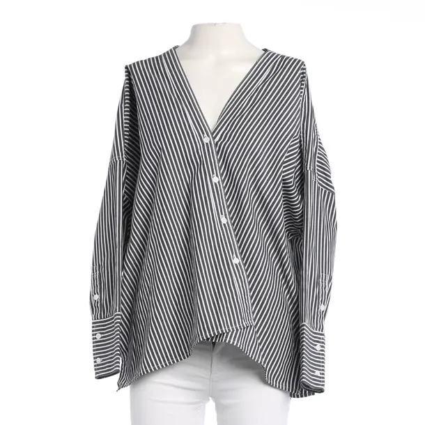 Bluse, in Dunkelgrau, Baumwolle, Steffen Schraut