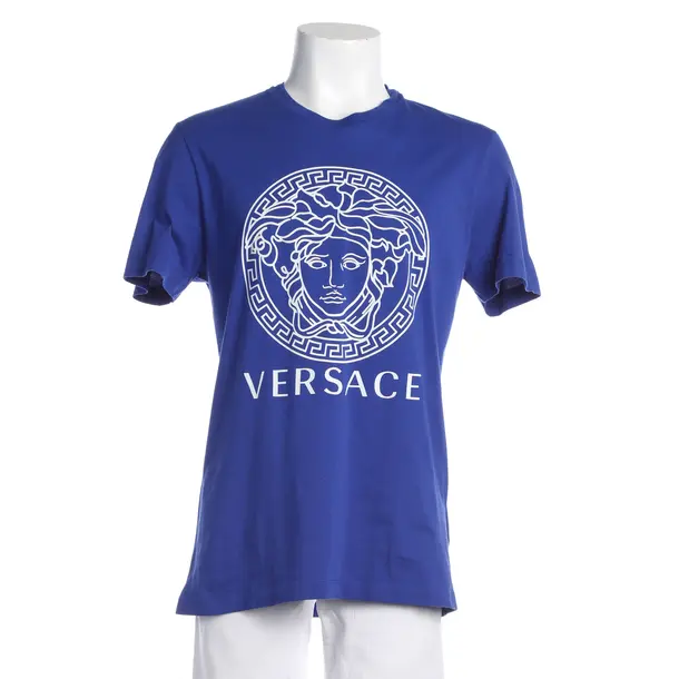 Maglietta, in Blu, Cotone, Versace