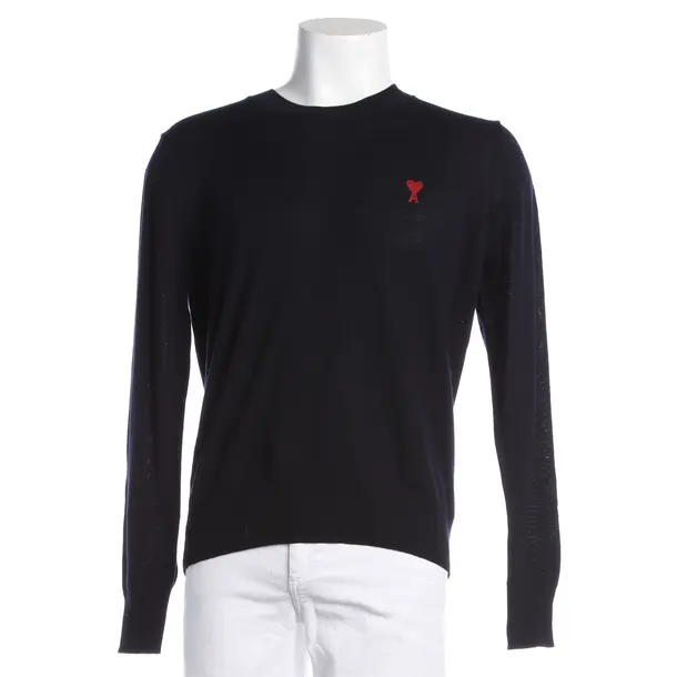 Pullover, in Navy, Leinen, Ami Paris