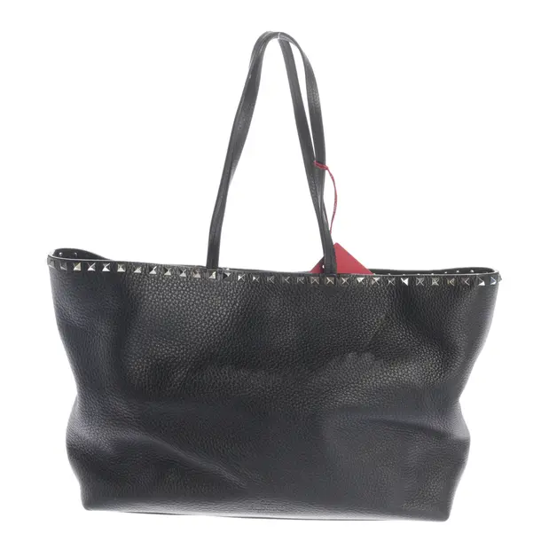 Shopper Bag, in Black, Leather, Valentino