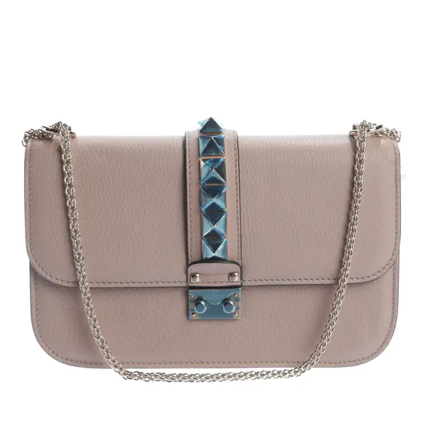 Shoulder Bag, in Light Pink, Leather, Valentino