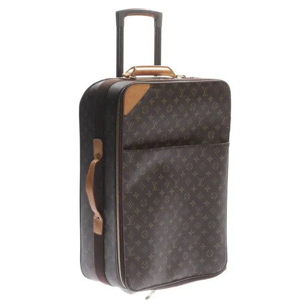 Suitcase, in Brown, Canvas, Louis Vuitton