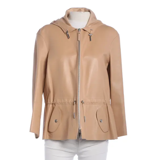 LeatherJacket, in Light Brown, Leather, Longchamp