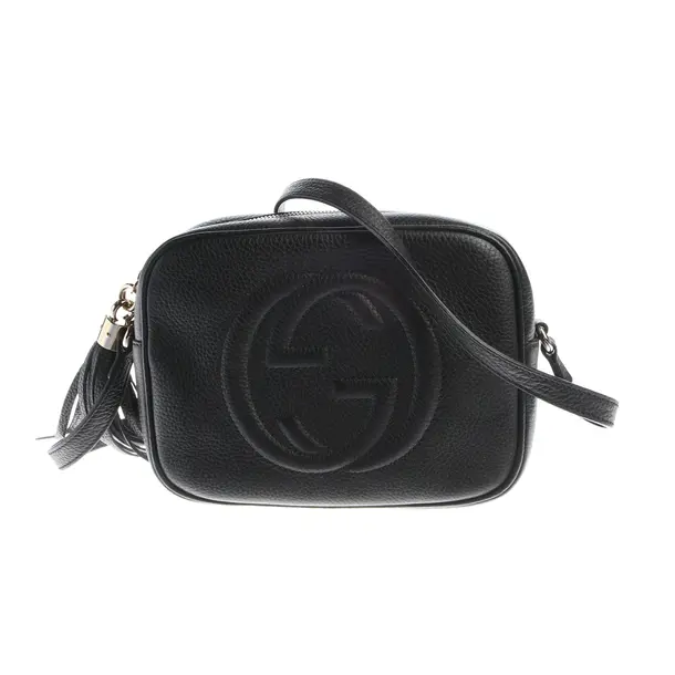 Umhängetasche, in Schwarz, Leder, Gucci