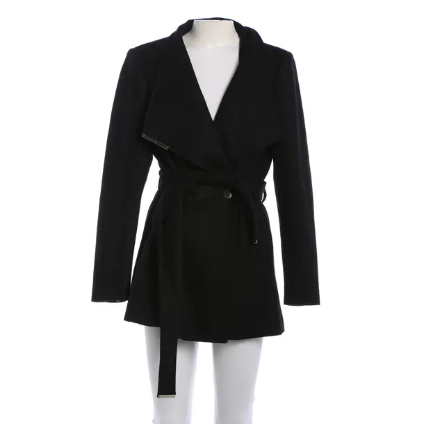 Mid-Season Coat, in Black, Wool, Ted Baker