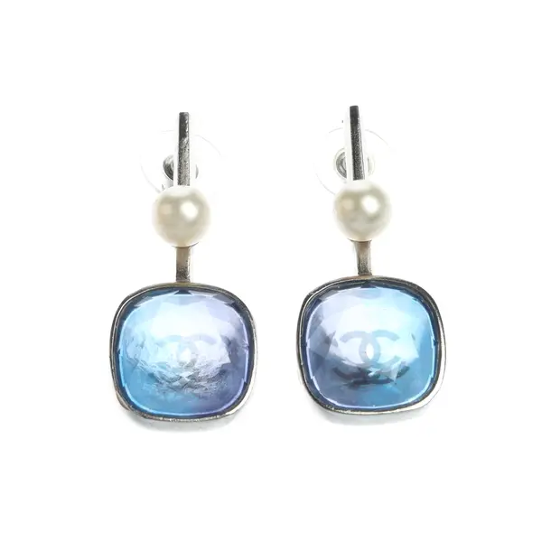 Earrings, in Silver, Metal (metallic, metallized), Chanel