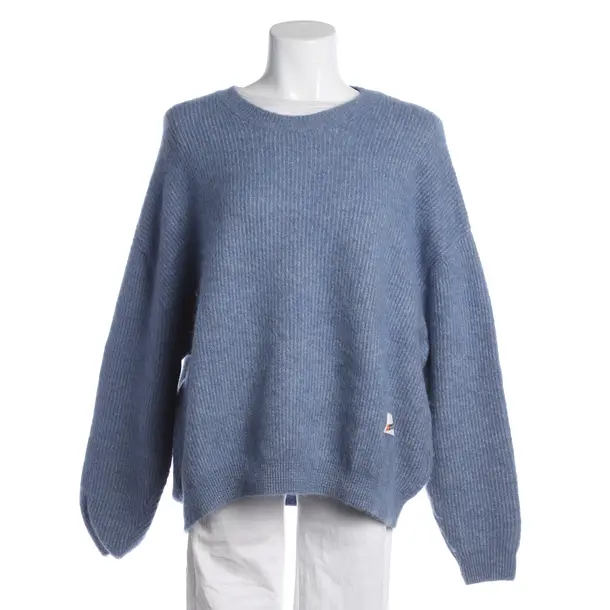 Pullover, in Blau, Leinen, American Vintage
