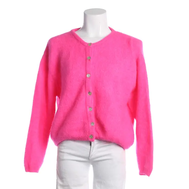 Cardigan, in Neon Pink, Linen, American Vintage
