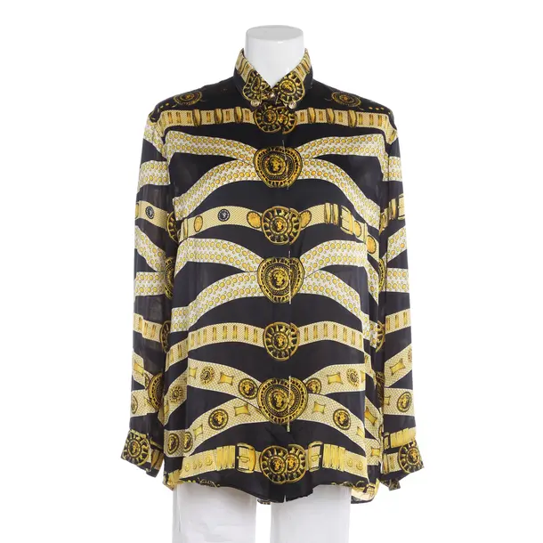 Bluse, in Mehrfarbig, Seide, Versace