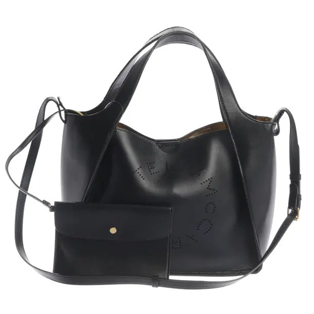 Handtasche, in Schwarz, Leder, Stella McCartney