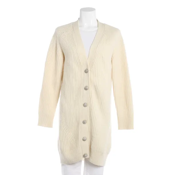Cardigan, in Cream, Wool, Ganni