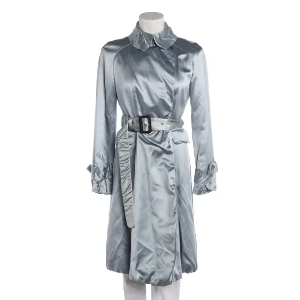 Mid-Season Coat, in Light Blue, Rayon, Burberry Prorsum