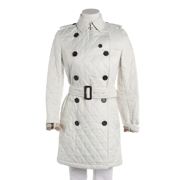 Mid-Season Coat, in White, Polyester, Burberry