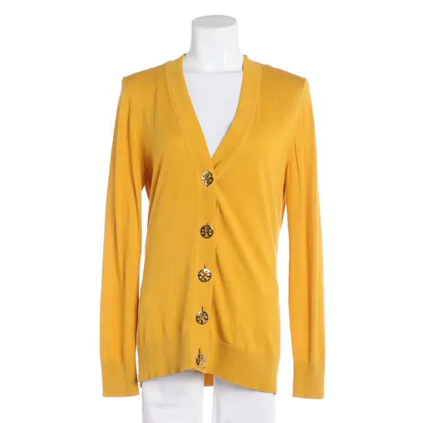 Strickjacke, in Gelb, Baumwolle, Tory Burch