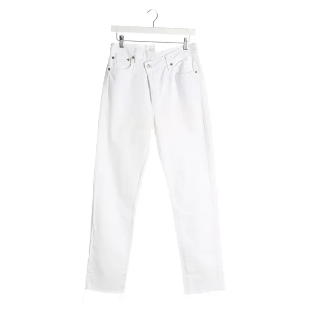 Straight Fit Jeans, in Cream, Cotton, Agolde