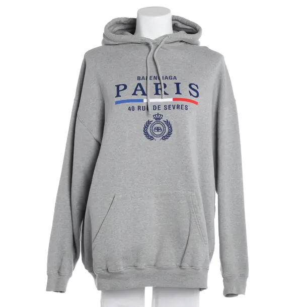 Hoodie, in Hellgrau, Baumwolle, Balenciaga
