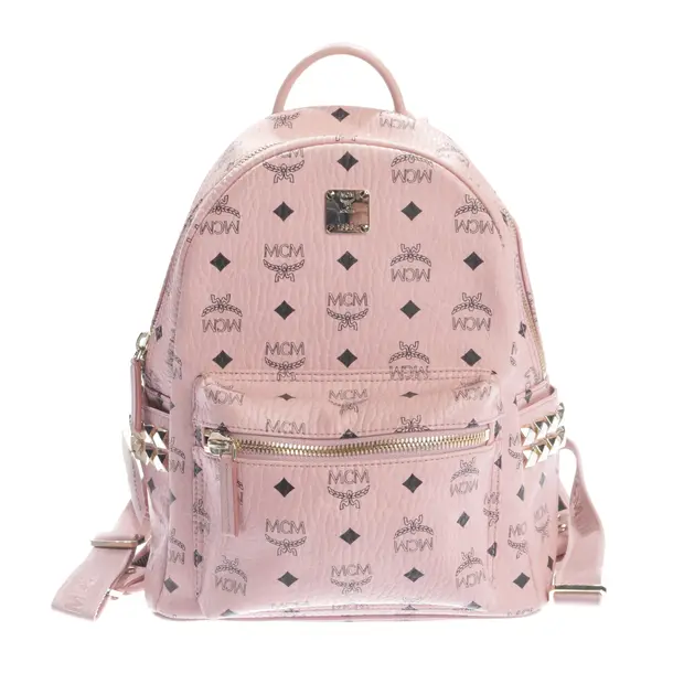 Rucksack, in Hellrosa, Leder, MCM