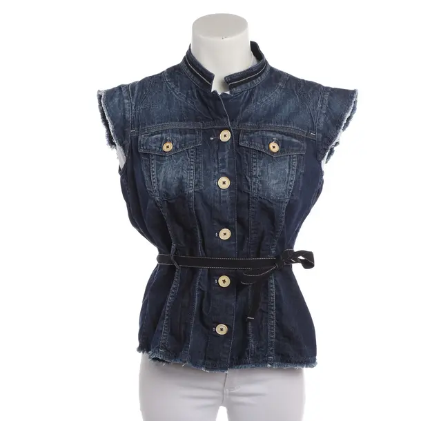 Vest, in Blue, Cotton, High Use