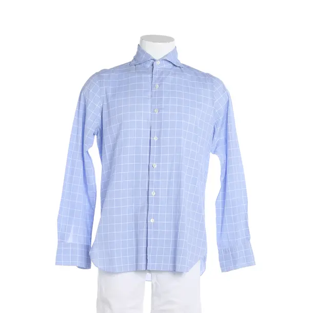 Camicia, in Blu, Cotone, Finamore 1925