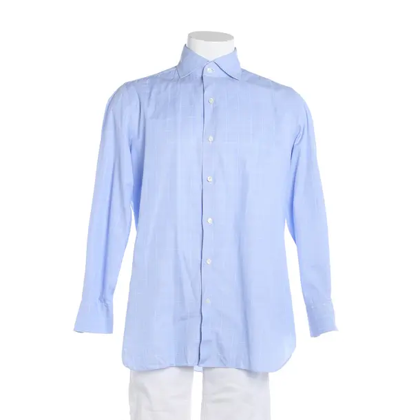 Camicia, in Azzurro, Cotone, Finamore 1925