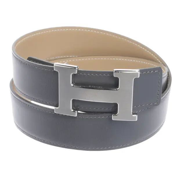 Gürtel, in Hellgrau, Leder, Hermès