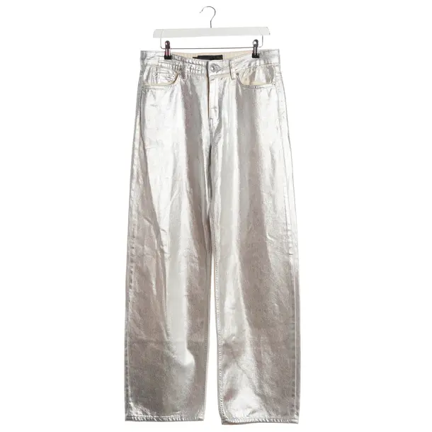 Pants, in Silver, Cotton, Drykorn