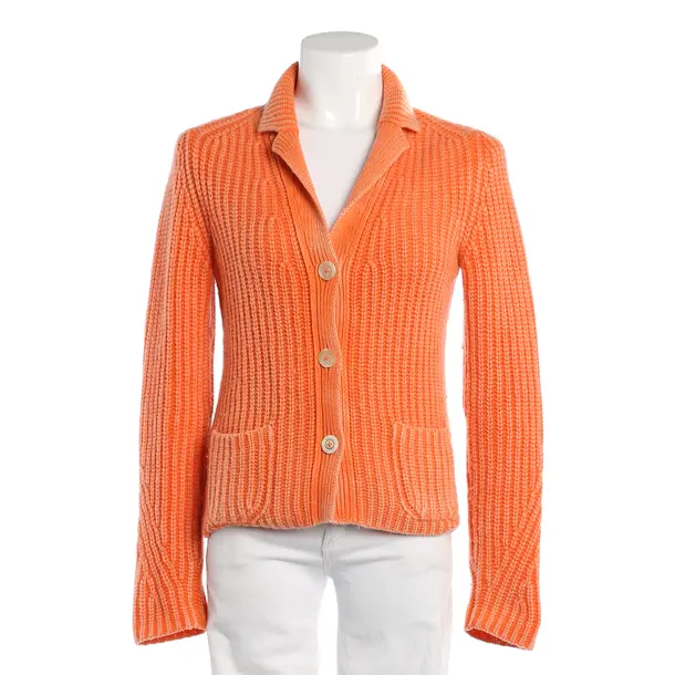 Cardigan, in Dark Orange, Cashmere, Iris von Arnim