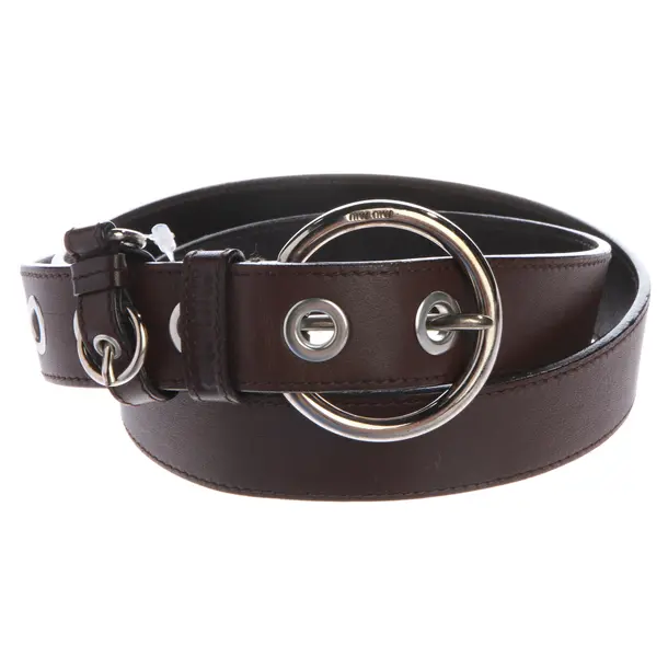Belt, in Brown, Leather, Miu Miu