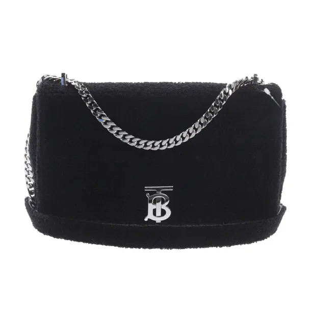 Shoulder Bag, in Black, Cotton, Burberry