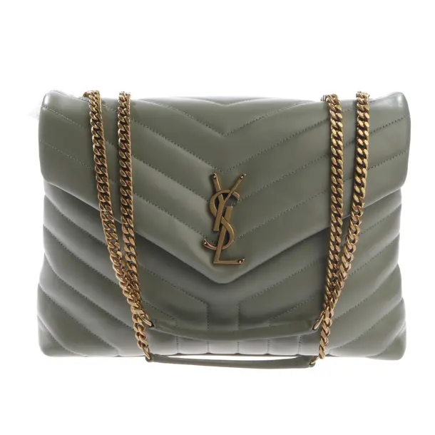Shoulder Bag, in Olive Green, Leather, Saint Laurent