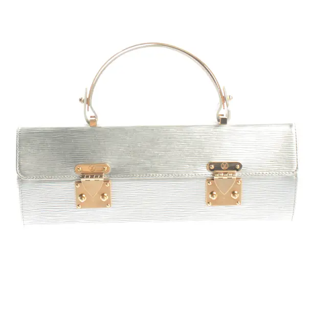 Handtasche, in Silber, Leder, Louis Vuitton