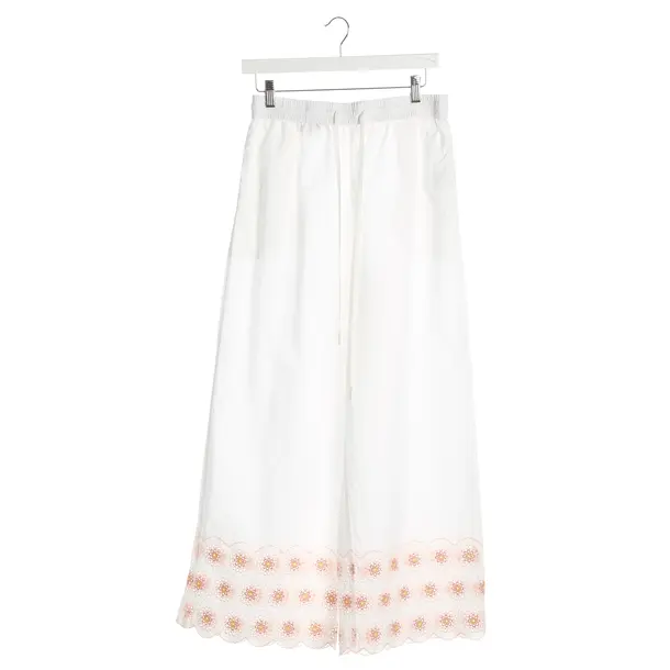 Pants, in White, Cotton, See by Chloé