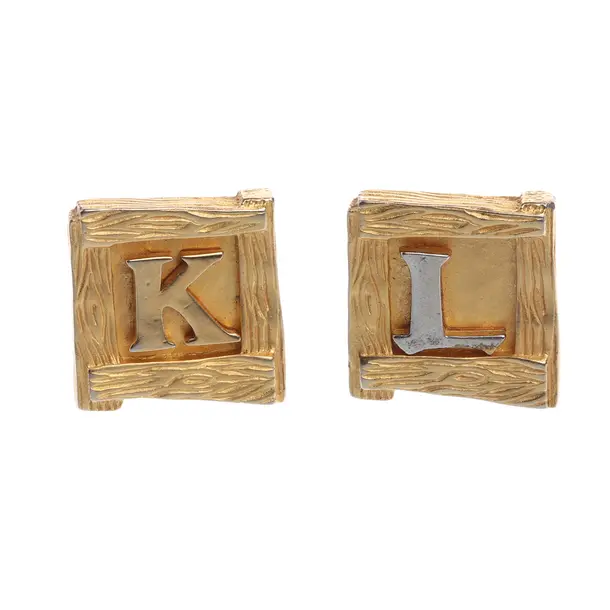 Ohrringe, in Gold, Metall (metallisch, metallisiert), Karl Lagerfeld