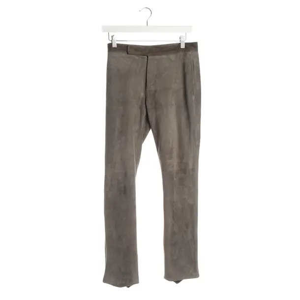 Pants, in Gray, Leather, Ralph Lauren Black Label